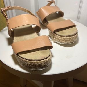 outdoor platform wedged sandals
